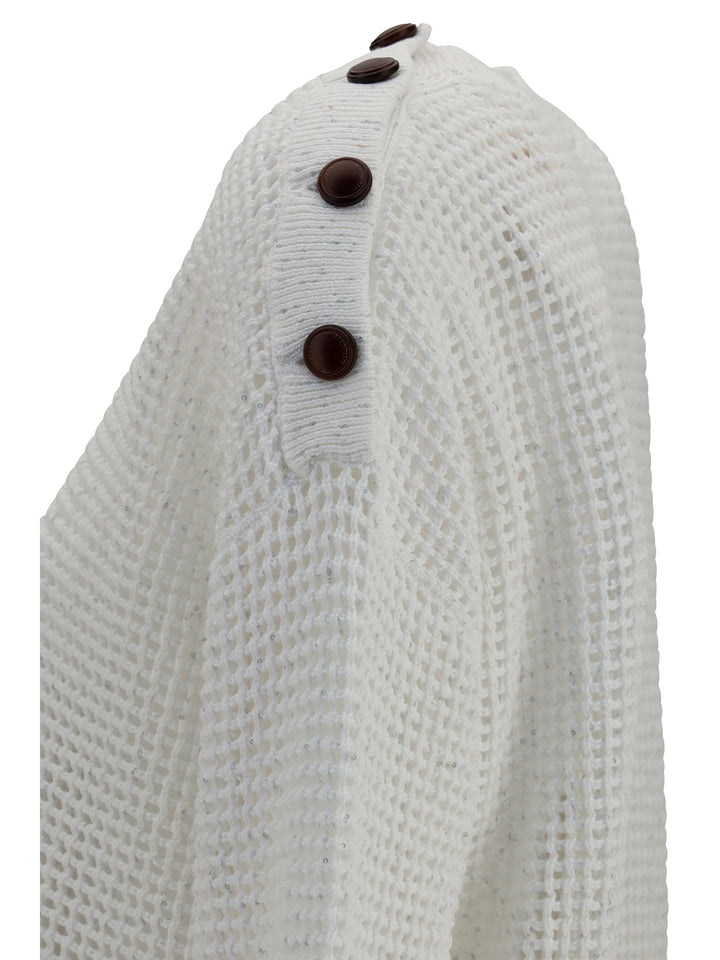 Openwork Sweater with shoulder buttons 3