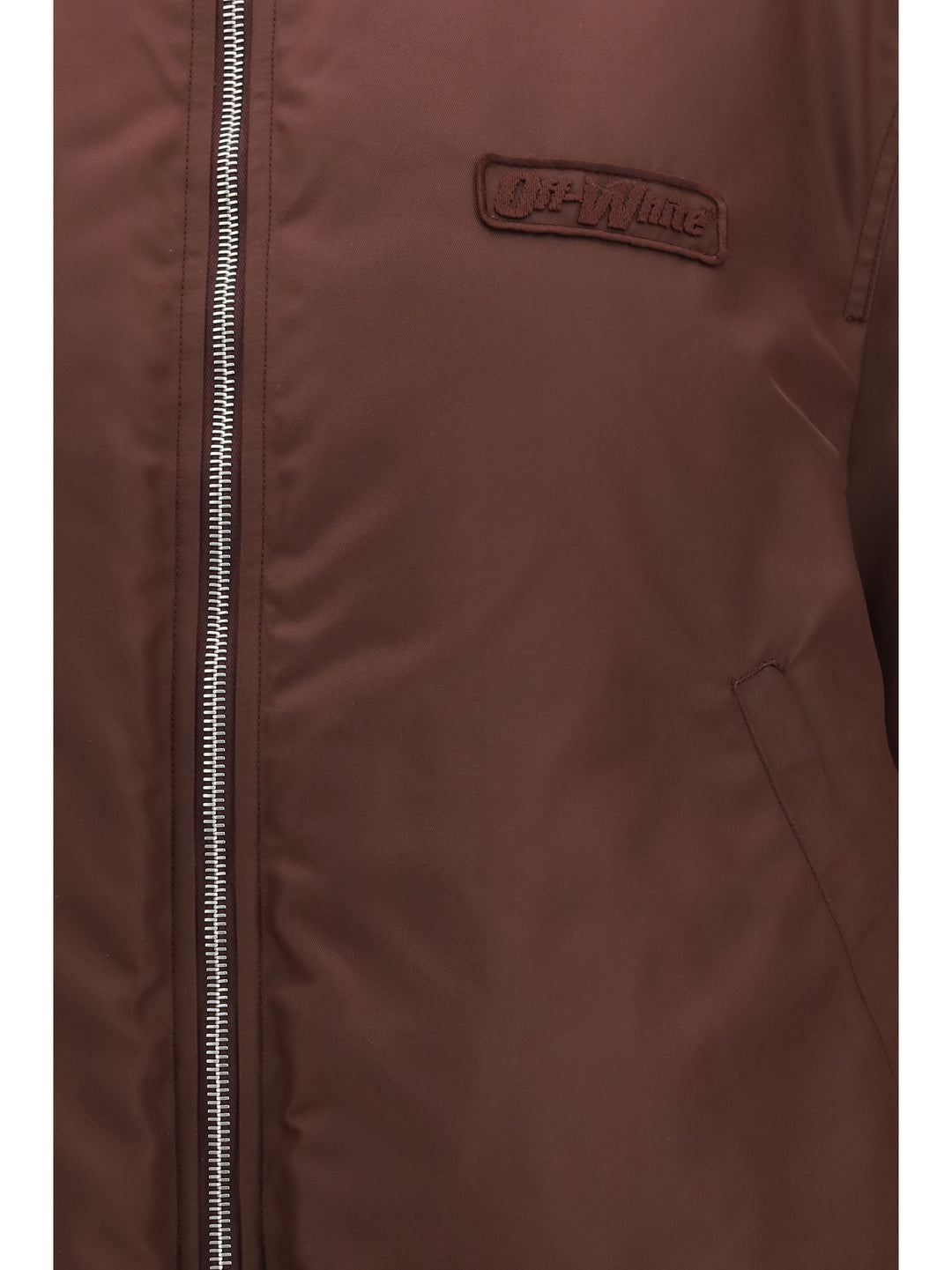Embroidered logo nylon Bomber Jacket 3