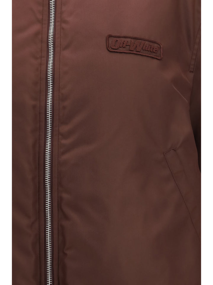 Embroidered logo nylon Bomber Jacket 3