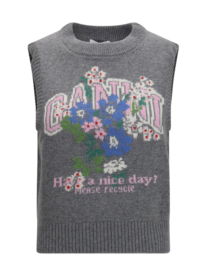 Wool floral Vest 1