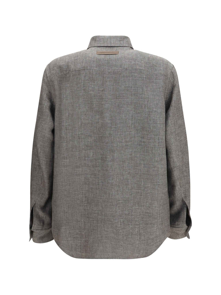 Cashmere, linen, and silk Overshirt
