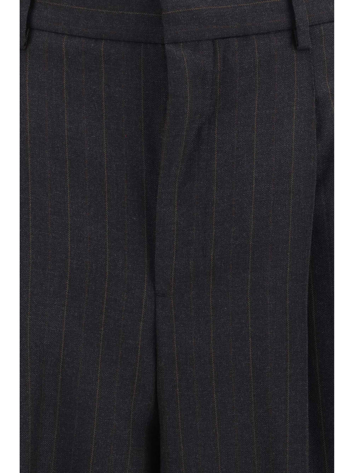 AMI PARIS Pants / Jeans in GRIS CARBONE/MARRON CHOCO