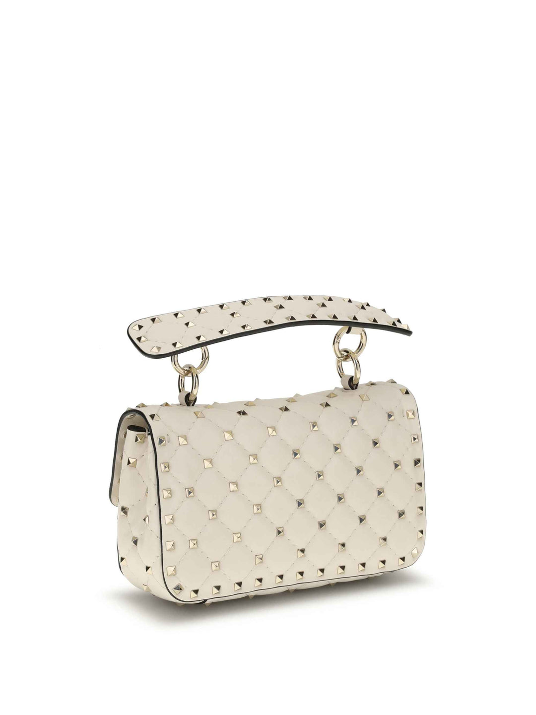Rockstud Spike mini Top Handle Bag in nappa