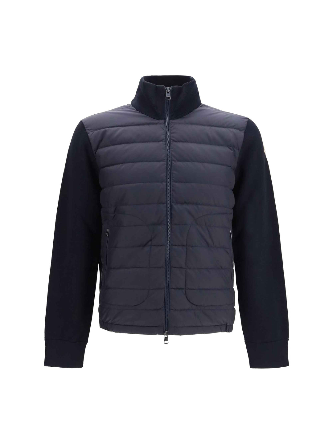 Cardigan with padded zip closure