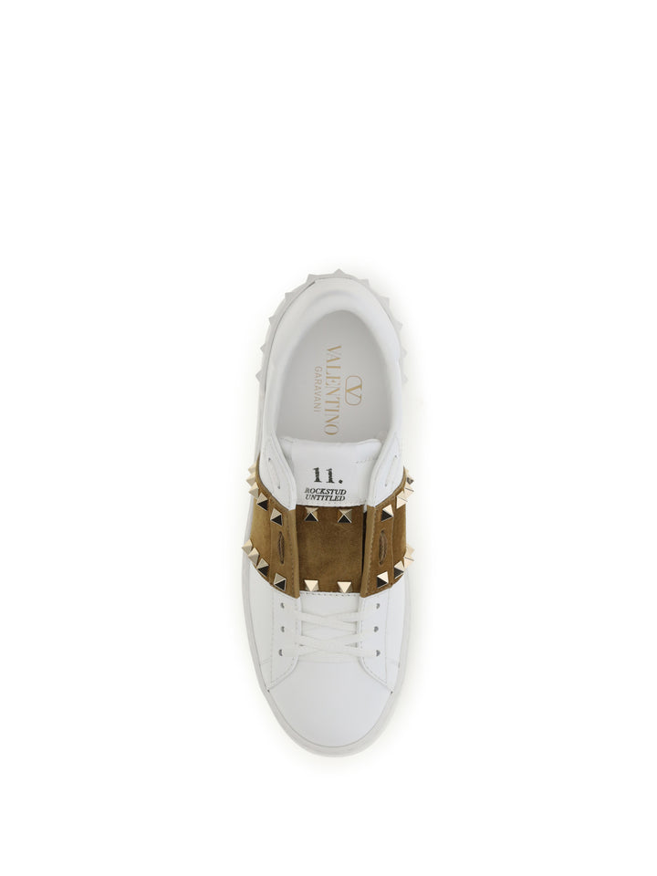 Rockstud Untitled Sneakers with suede band 4