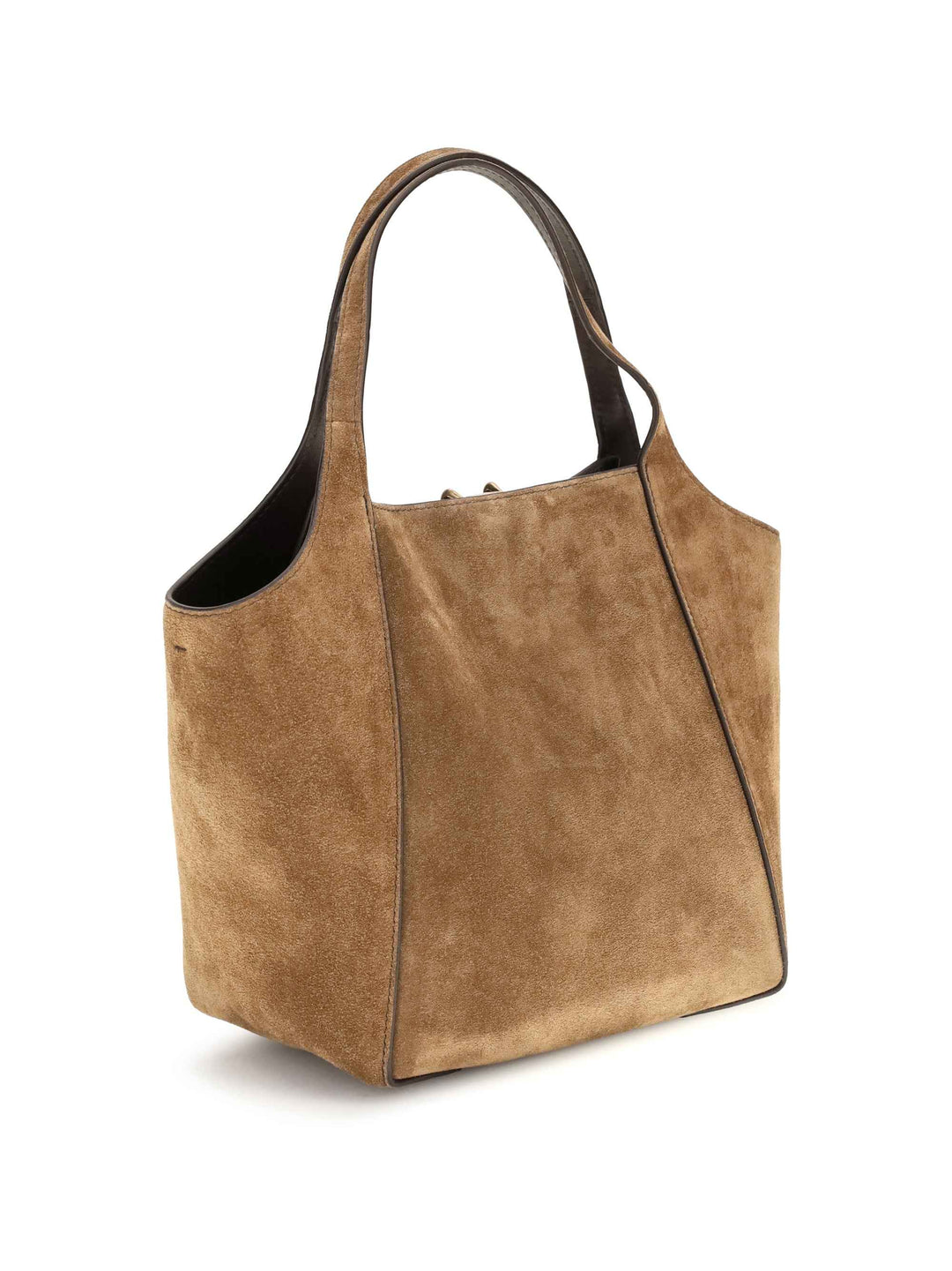 Small sartorial suede Bucket Bag
