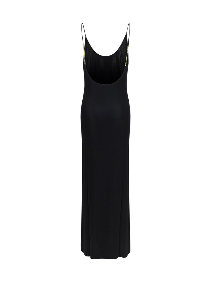Backless knit Dress with Cassandre chain 2