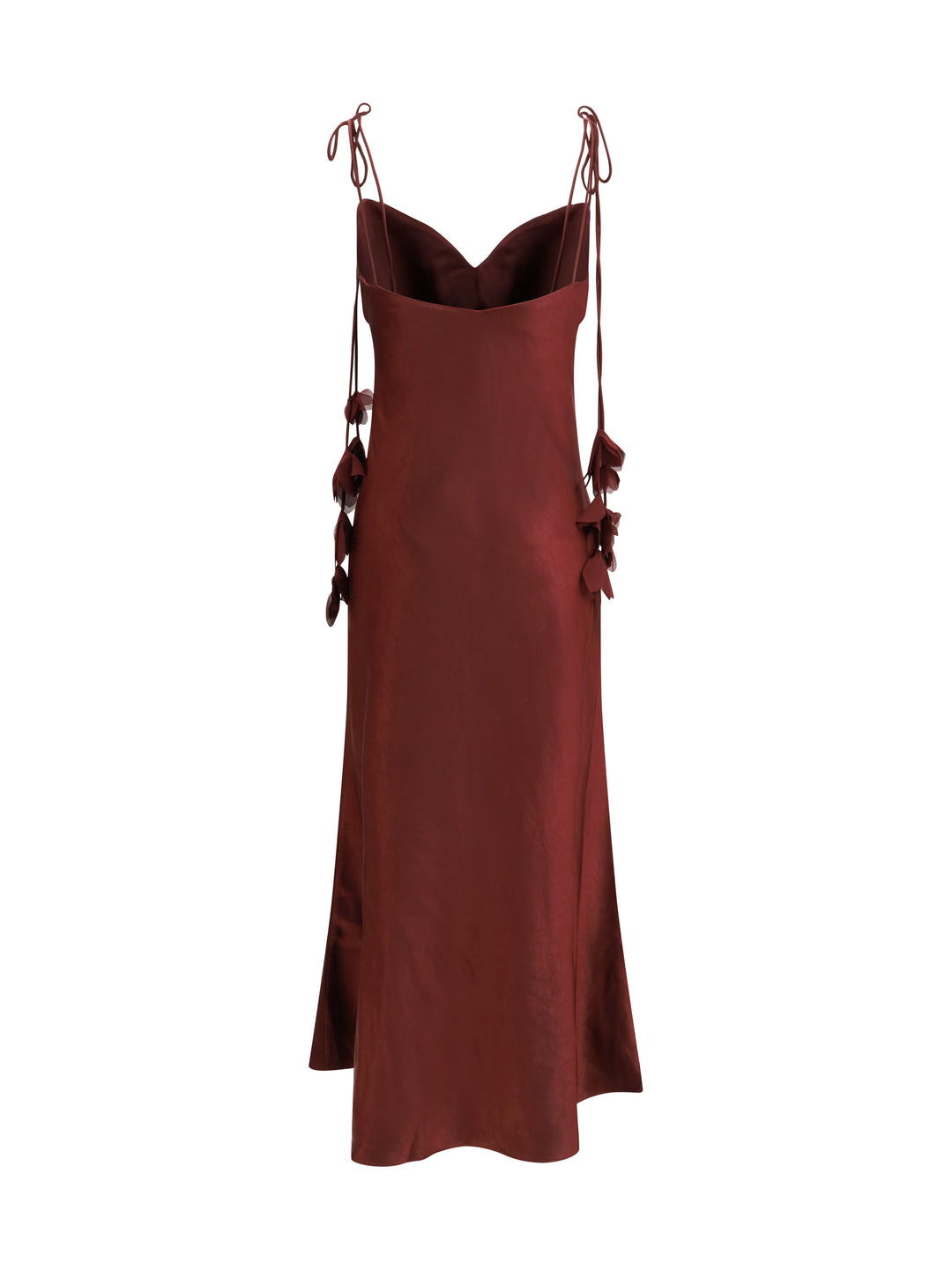 Satin flower midi Dress 2