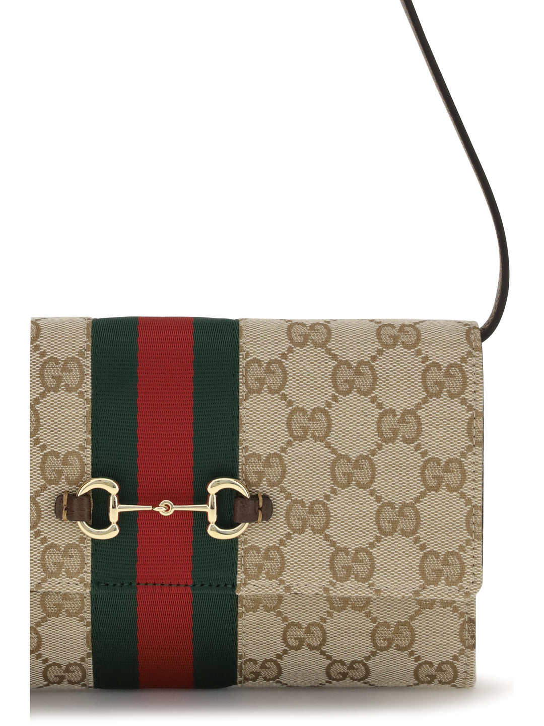 Horsebit Web Wallet with shoulder strap 4