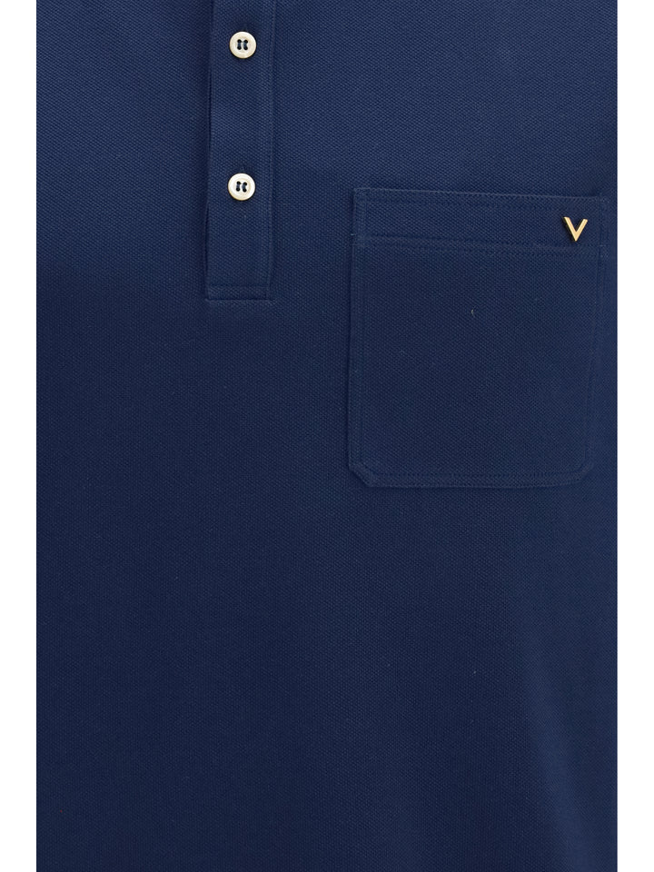 Cotton piqué Polo with VLogo 3