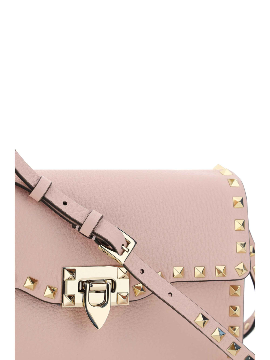 Rockstud mini Shoulder Bag in garnet calfskin