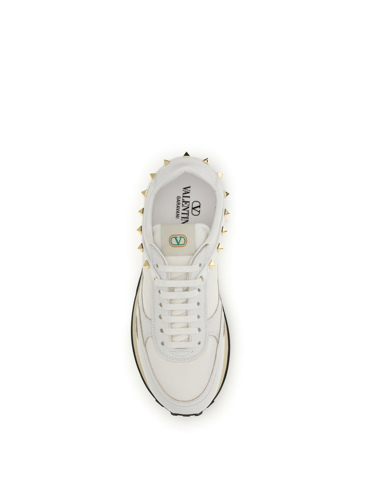 Stud Up Sneakers in leather and nylon 4