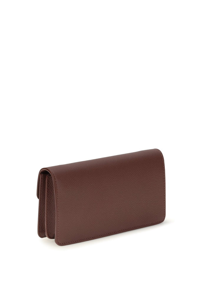 VLogo signature grainy calfskin chain Wallet 3