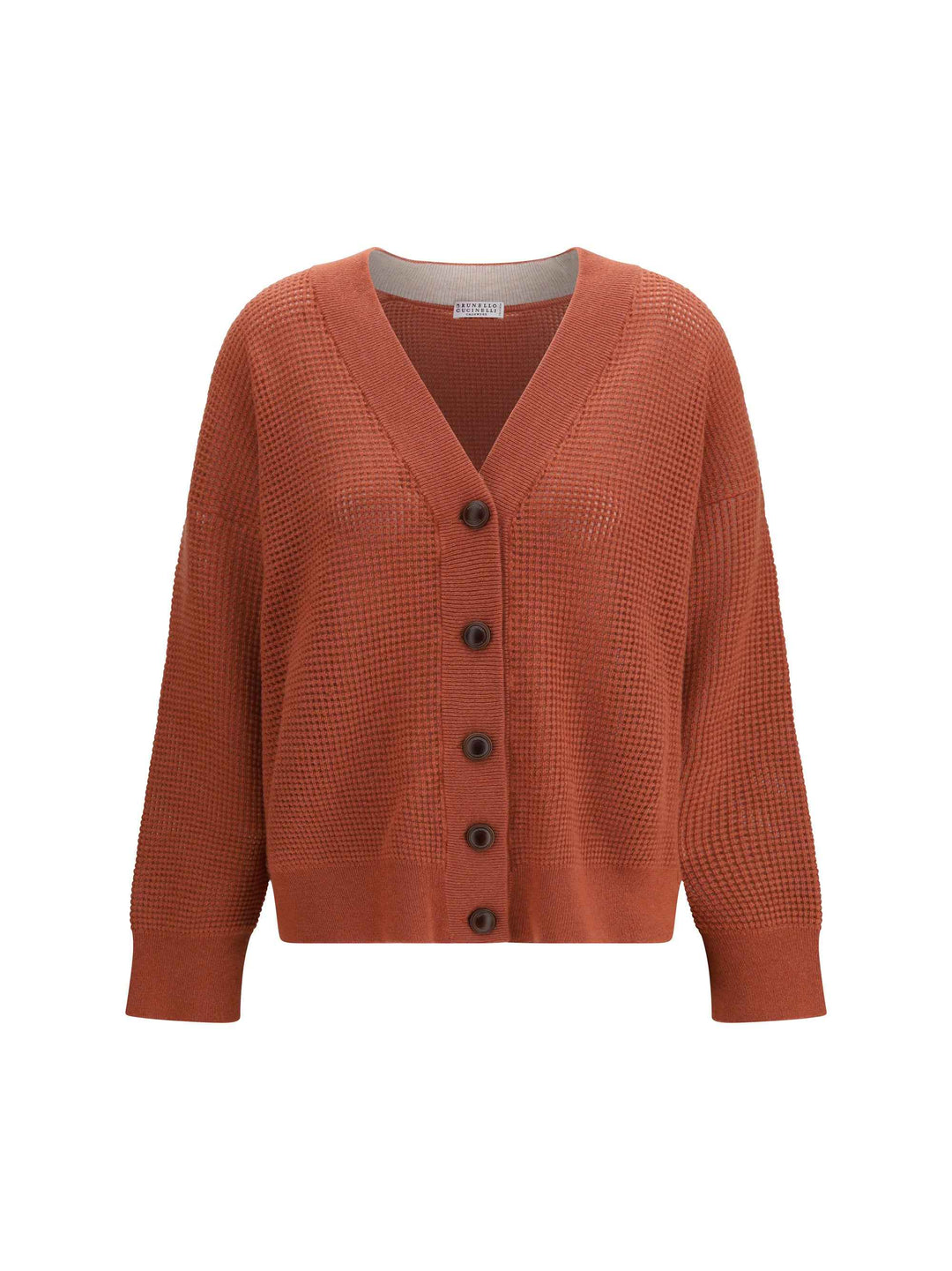 Cardigan in cashmere with V-neck