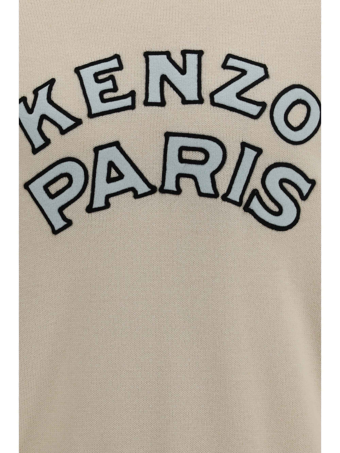 Kenzo Paris emblem embroidered wool and cotton Sweater