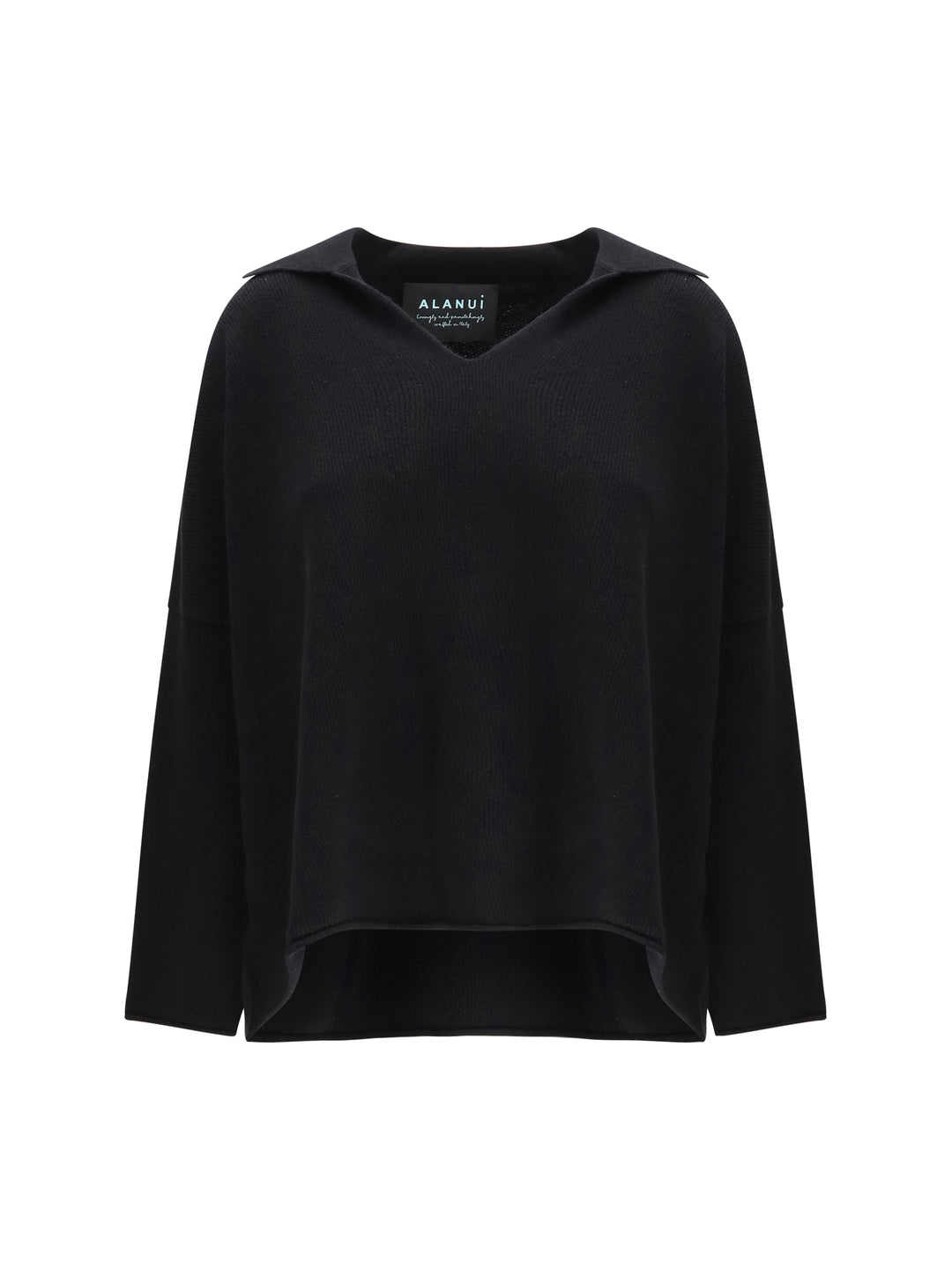 Sweater with polo collar 1