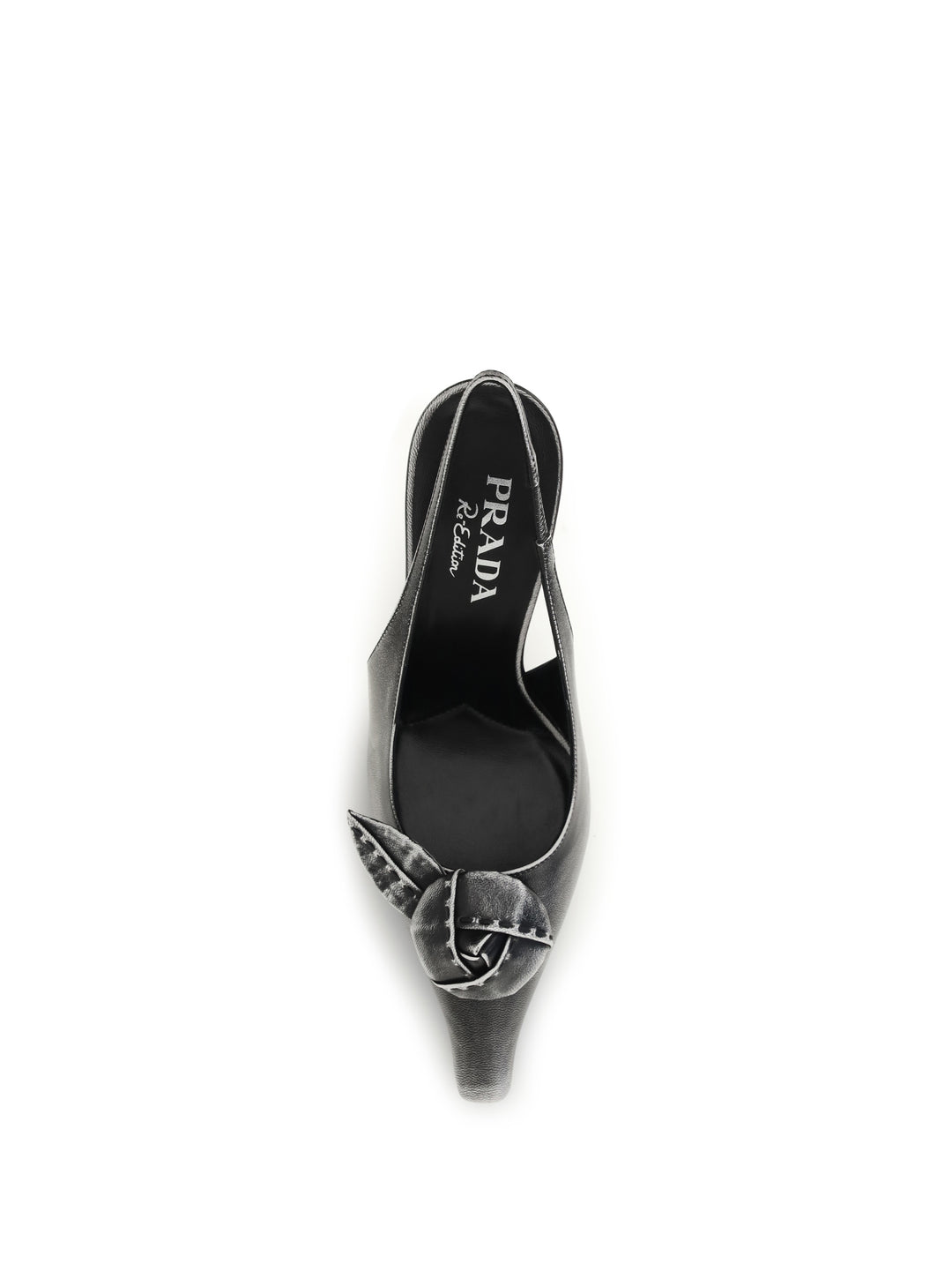 Floral-detail leather Slingback Pumps 4