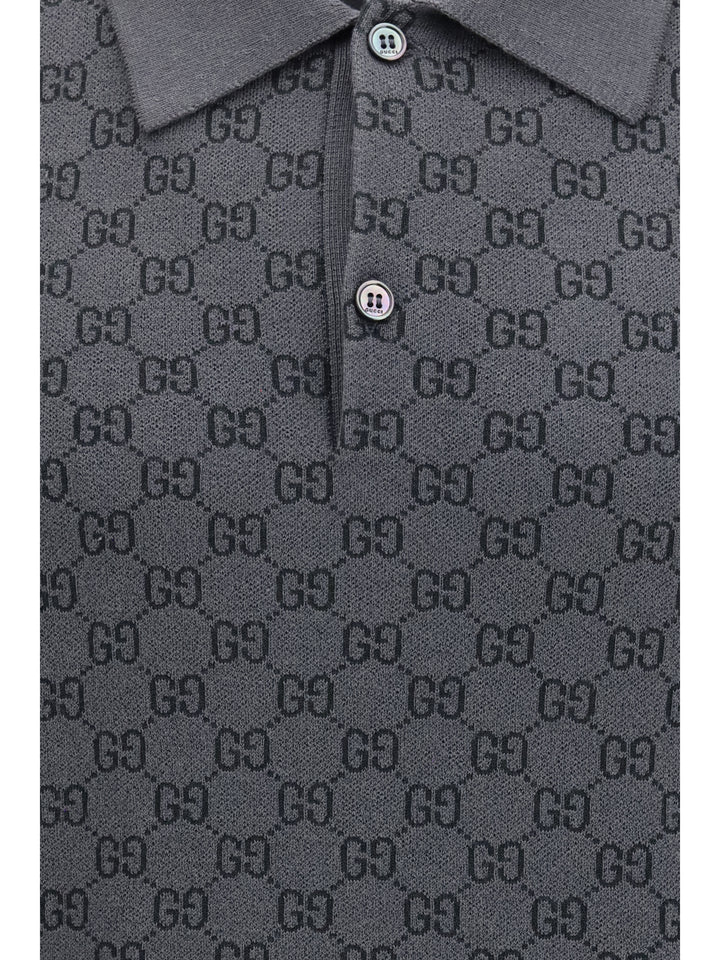GG jacquard wool and silk Polo Shirt 3