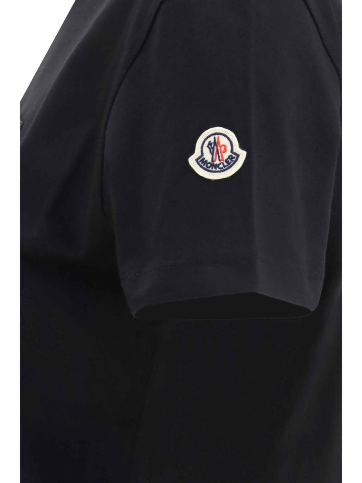 Cotton T-shirt with a tone on tone embroidered logo