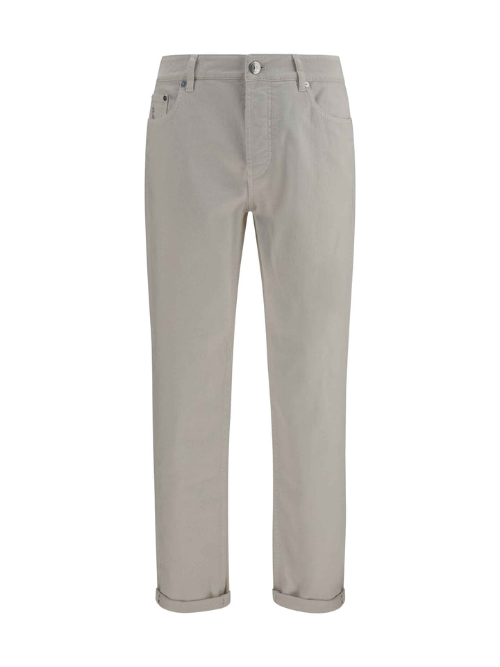 Jeans with turn-up hem