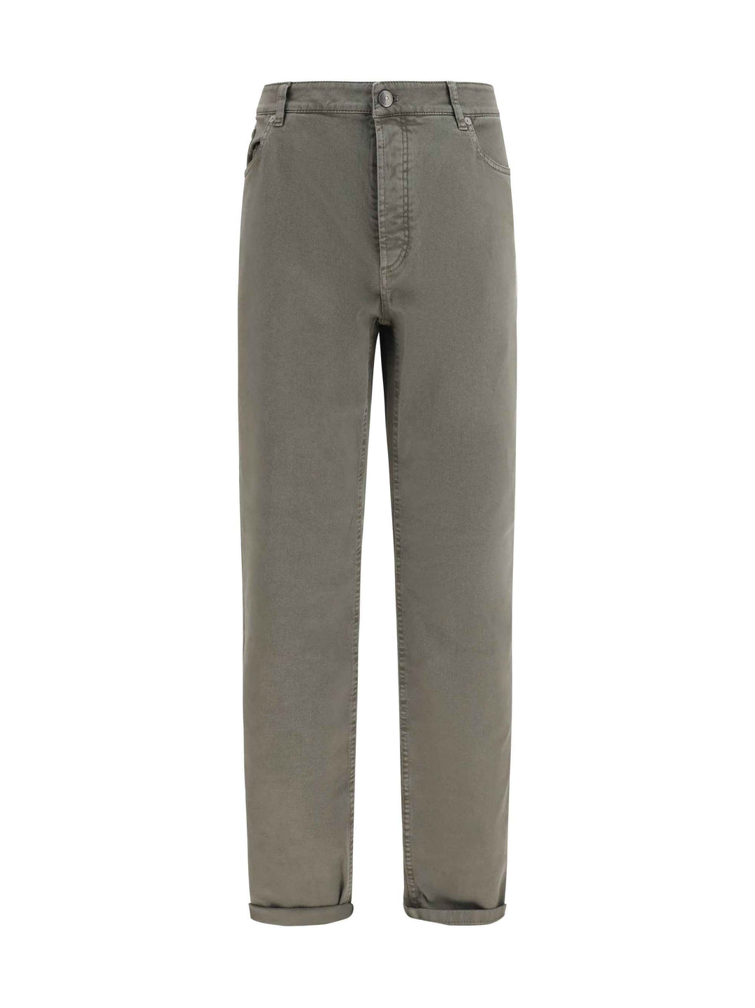 Jeans with turn-up hem