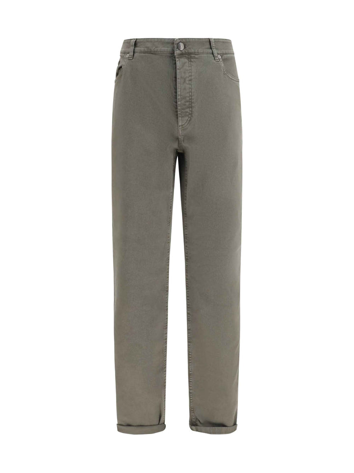 Jeans with turn-up hem