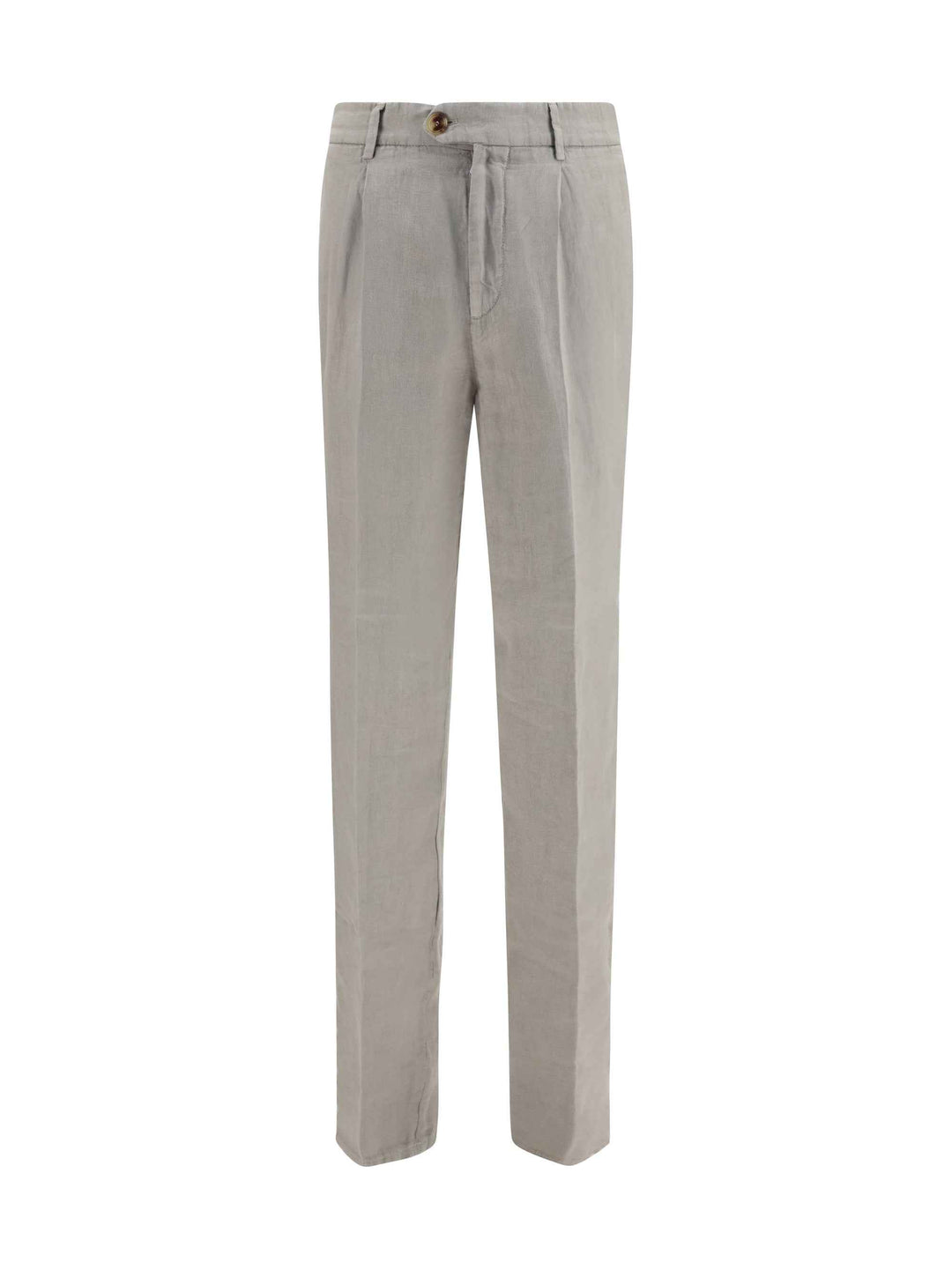 Garment dyed ginen gabardine Pants