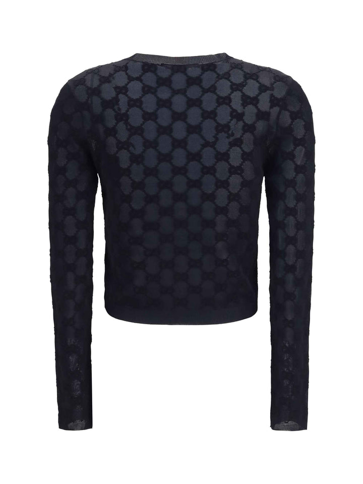 GG all-over viscose crepe Cardigan