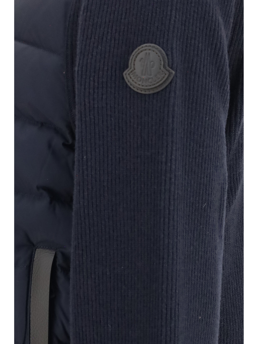 Zip-up padded Cardigan in wool and cashmere blend 3