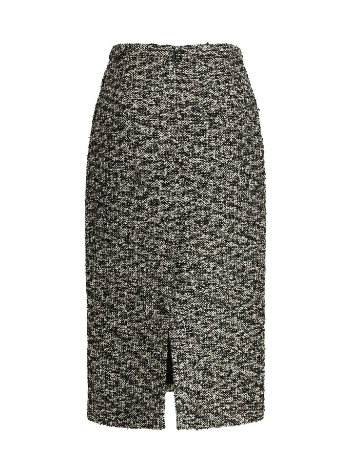 Midi Skirt in laminated bouclé fabric