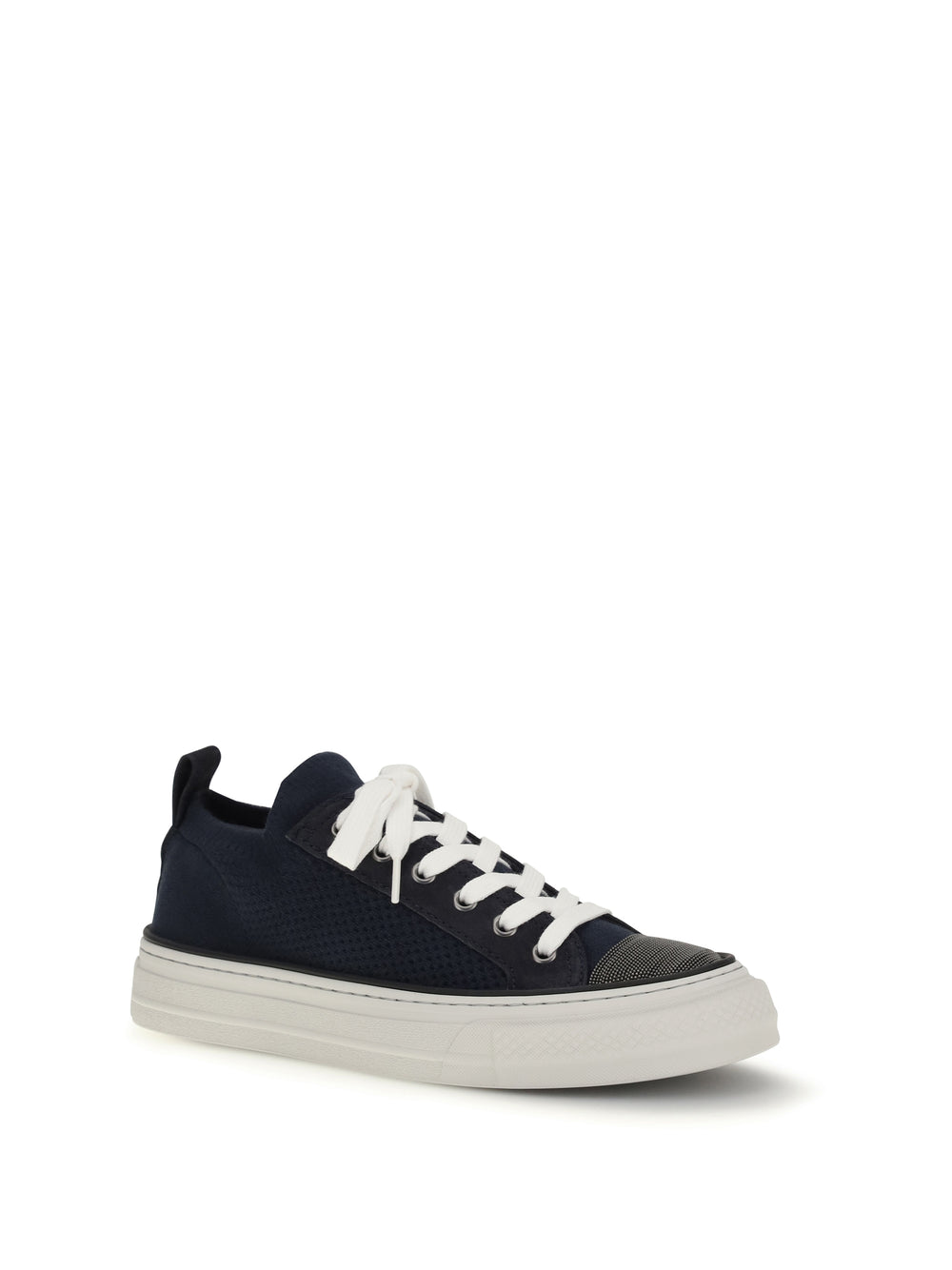 Cotton knit and suede Sneakers 2