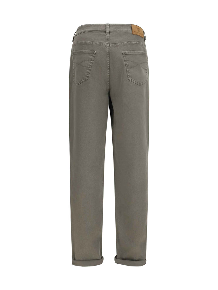 Jeans with turn-up hem