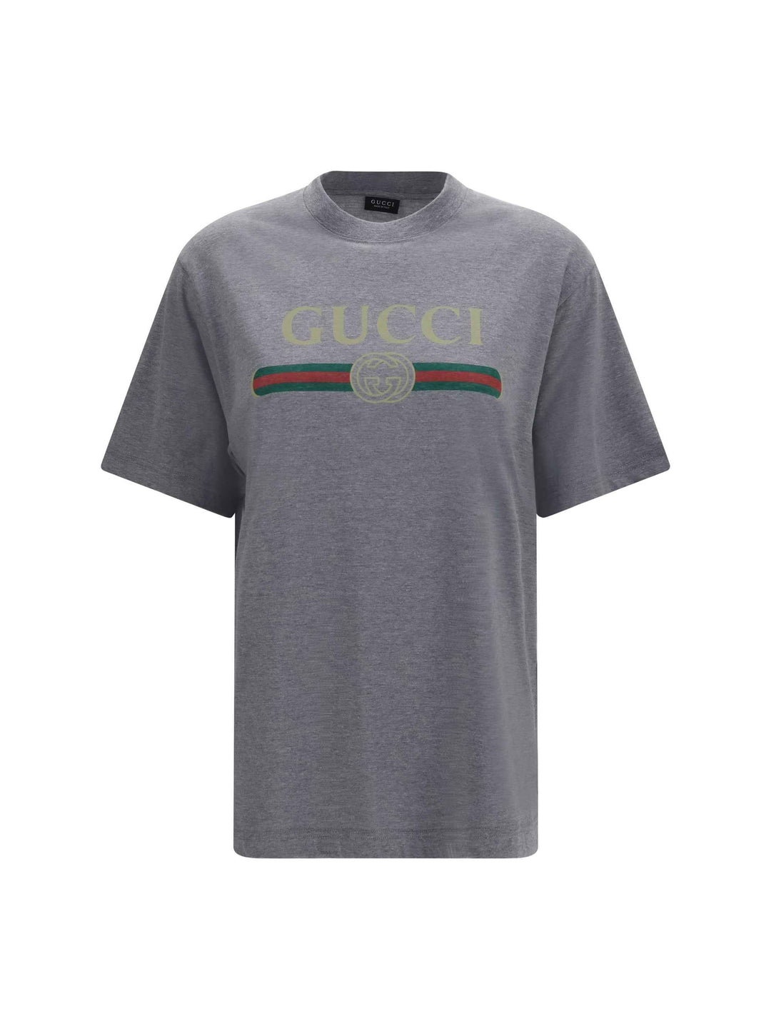 Cotton and silk jersey printed T-shirt