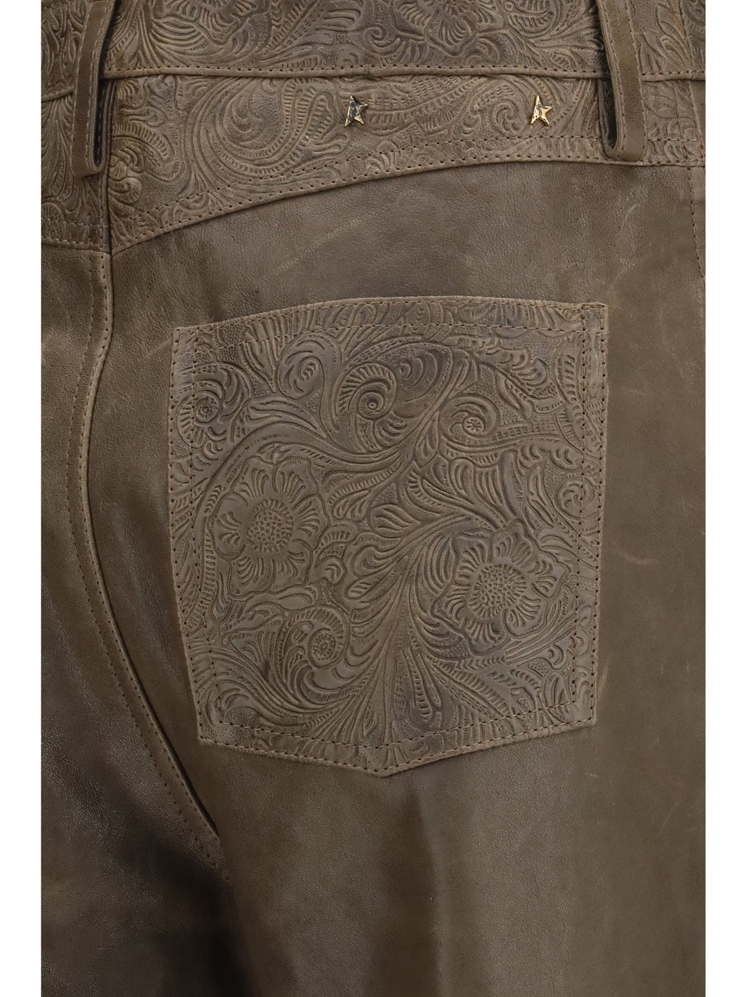 Melany leather Pants with embroidery 3