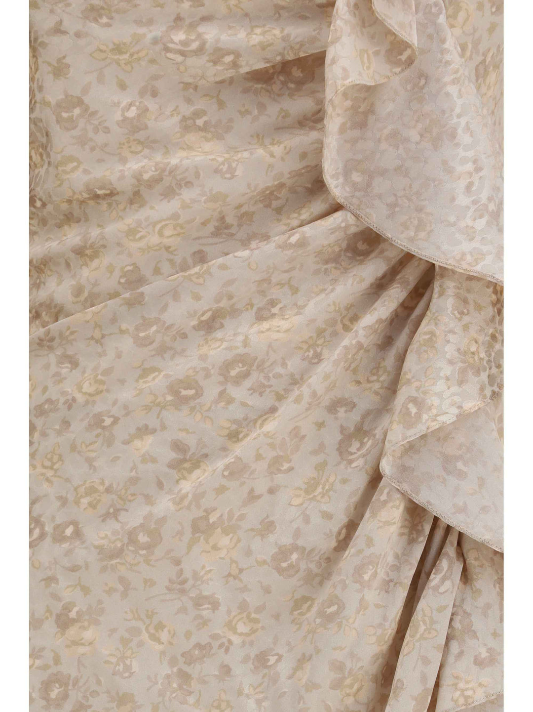 Jacquard draped Dress with flounces