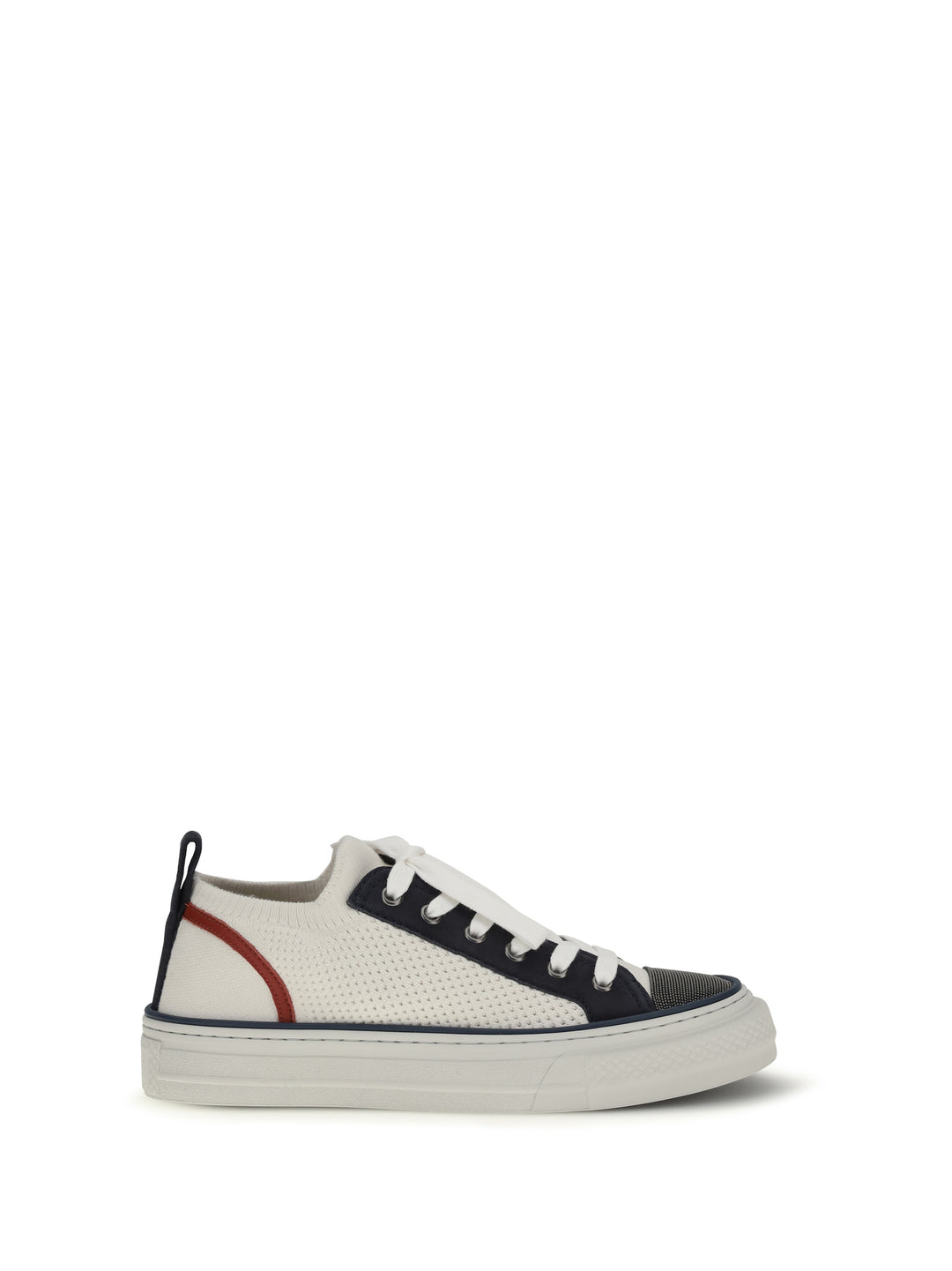 Cotton knit and suede Sneakers with Precious Toe 1