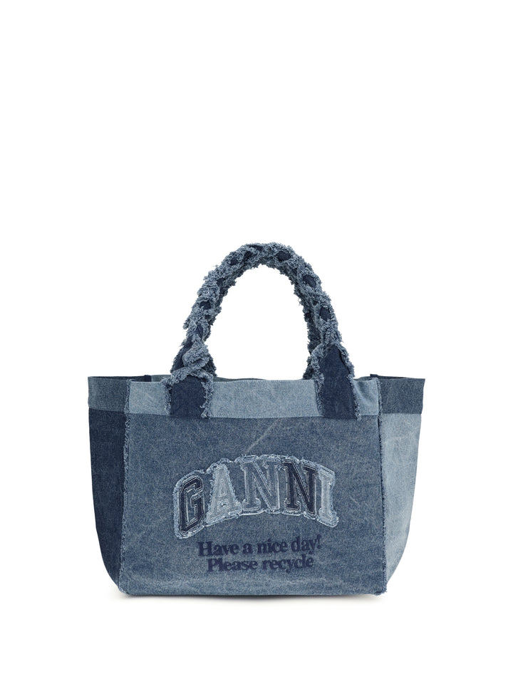 Medium trapeze denim Shopper 1