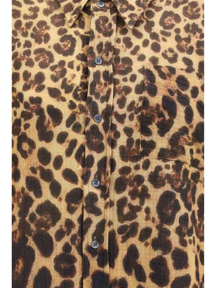 R13 Tops / Shirts in DIPPED BROWN LEOPARD R13WR075_R920B