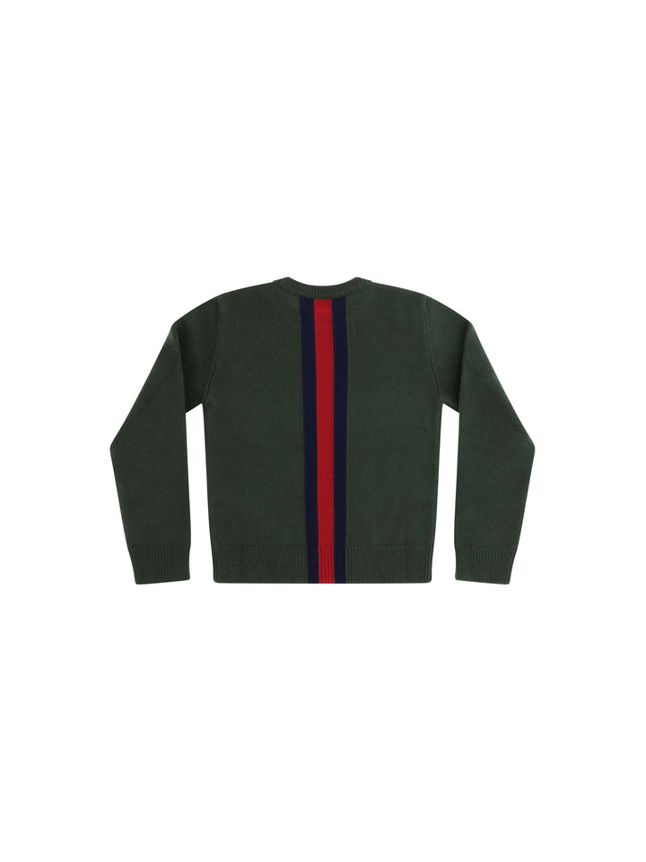 Web stripe wool Sweater for Girl 2