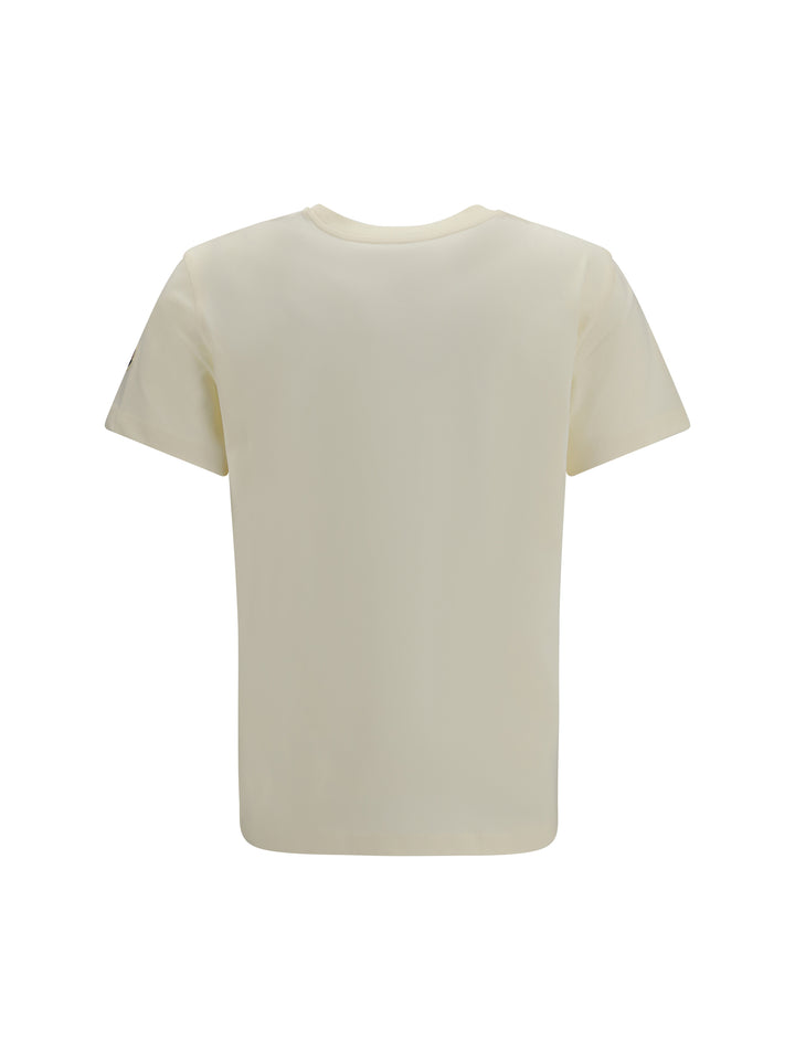 Cotton T-shirt with a tone on tone embroidered logo 2