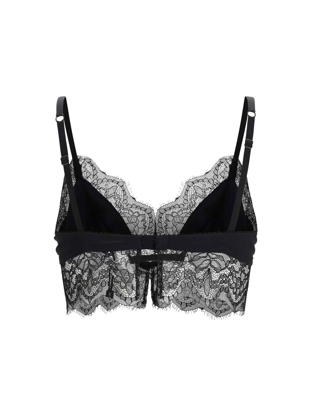 Satin soft-cup bralette Bra with lace