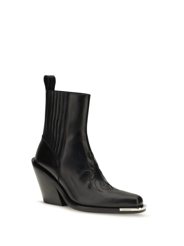Leather cowboy Ankle Boots 2