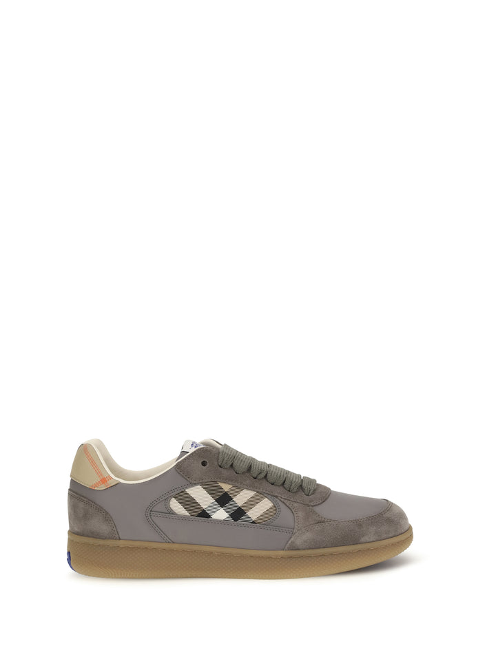 Terrace leather and Check Sneakers 1