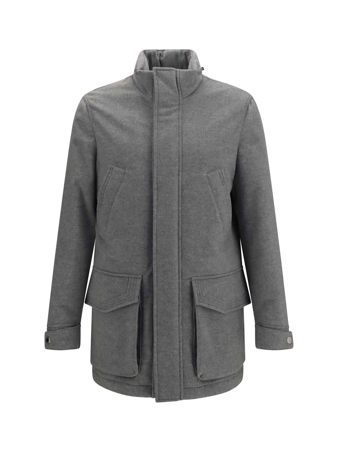 Cashmere Jacket with zip and buttons