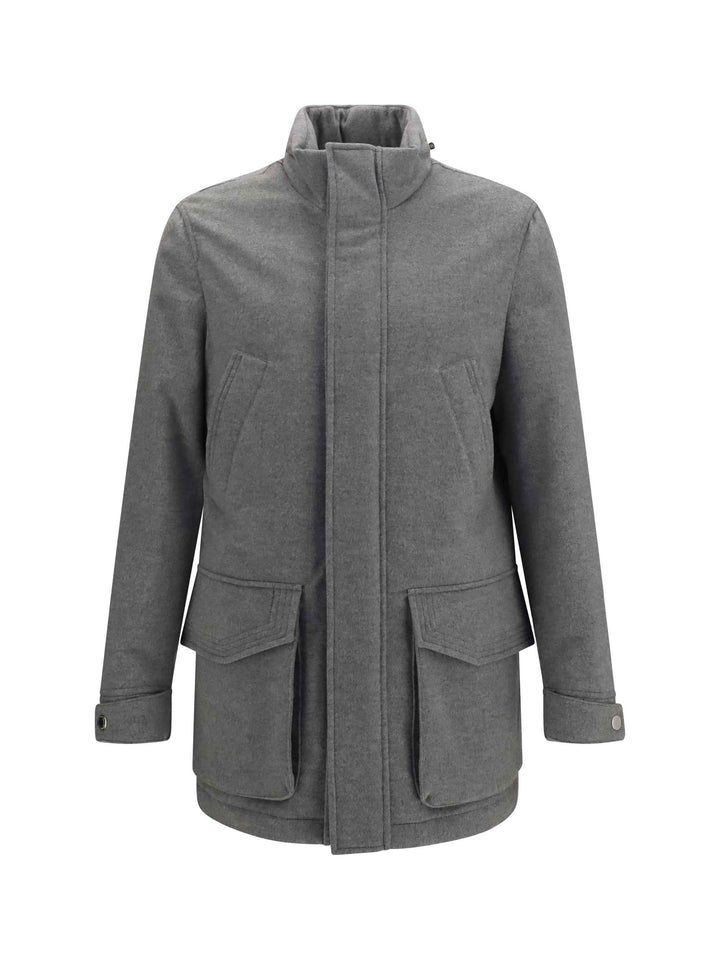 Cashmere Jacket with zip and buttons