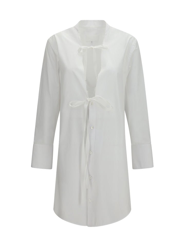 Raw-edge cotton mini Dress 1