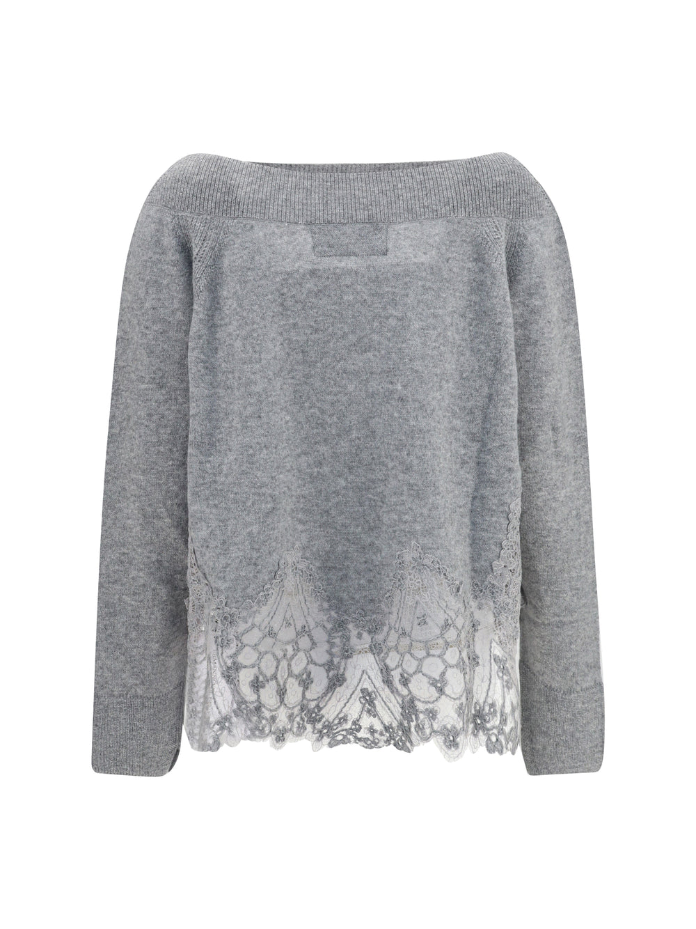 Boat neck lace Sweater 2