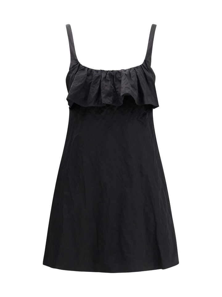 Mini Dress in washed technical satin 1