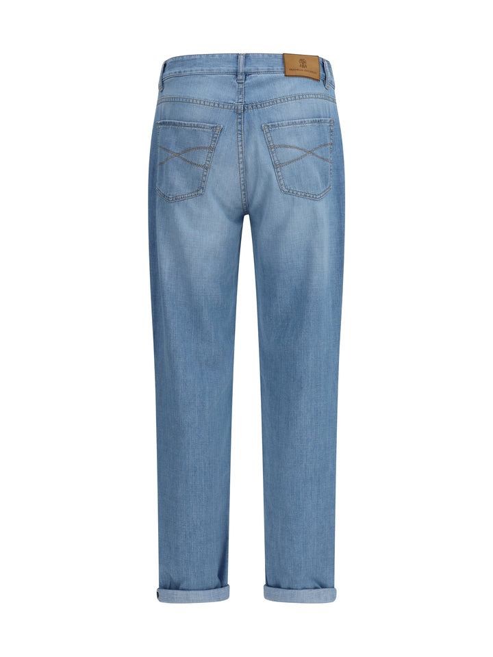 Jeans in cotton with distressed effect 2