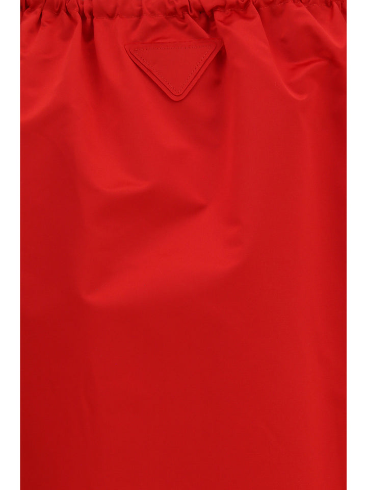 Satin midi Skirt with drawstring 3